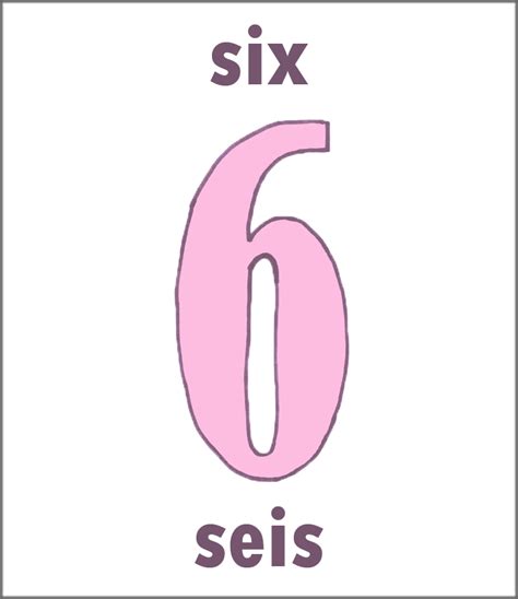 the number 6 in spanish.